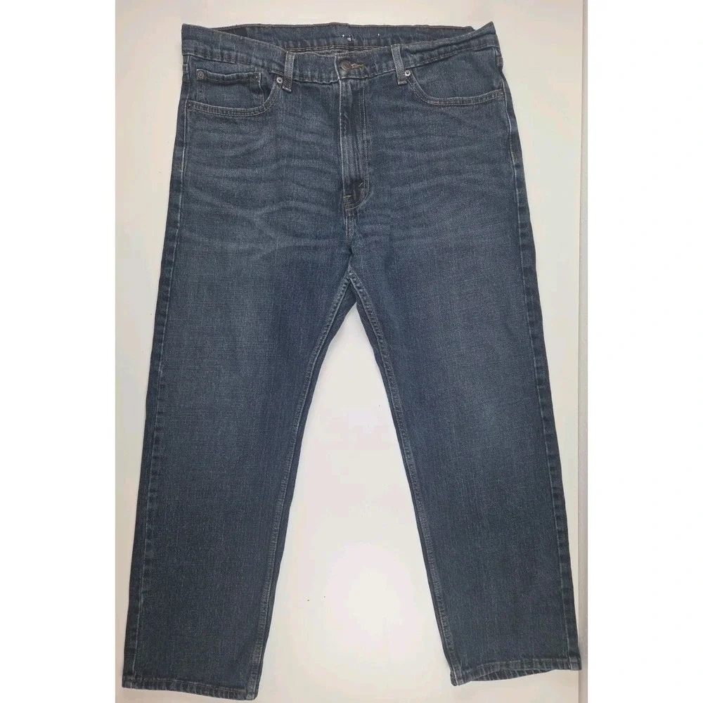 Signature by Levi Strauss Men's 38x30 Blue Mid‑Rise Straight‎ Leg Jeans